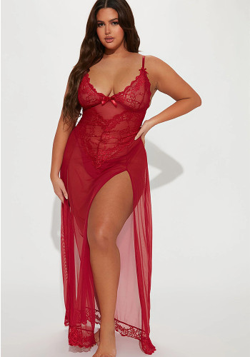 Plus size Women Lace Dress Sexy Lingerie