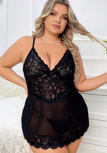 Plus size Women Lace Dress Sexy Lingerie