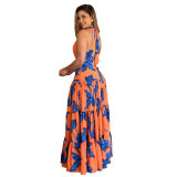 Women Printed Halter Neck Dress