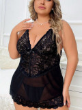 Plus size Women Lace Dress Sexy Lingerie