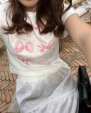 Women's Printed Solid Color Short Sleeve Slim Street Fashion Women's Tops