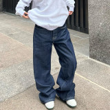 Women's High Waist Wide Leg Loose Denim Pants