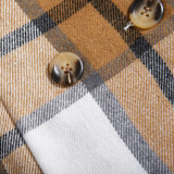 Women's Fashion Plaid Long Vest Turndown Collar Sleeveless Blazer