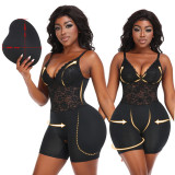 Plus Size Women Shaperwear Lace Suspender Bodysuit