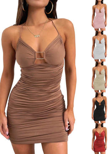 Summer Sexy Strappy Hollow Bodycon Suspender Skirt