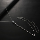 Chic Bead Wedding Bridal Rhinestone Back Body Chain