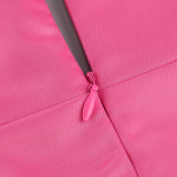 Summer Flower Sexy Strapless Halter Low Back Slit Long Party Dress