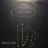 Chic Bead Wedding Bridal Rhinestone Back Body Chain