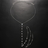 Chic Bead Wedding Bridal Rhinestone Back Body Chain