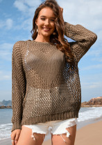 Women Round Neck Heart Print Beach Blouse Holidays Solid knitting Blouse Women Round Neck Heart Print Beach Blouse Holidays Solid knitting Blouse