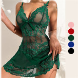 Plus Size Women See-Through lace Sexy Lingerie Set