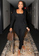 Women Spring Sexy U-Neck Long Sleeve Jumpsuit