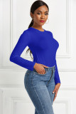 Sexy Long-Sleeved Solid Color Basic Bodysuit Spring Women's Clothing