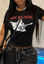 Women's Printed Short Sleeve T-Shirt Basic Shirt Top Women's Printed Short Sleeve T-Shirt Basic Shirt Top