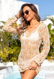Summer Hollow Beach Bikini Sun Protection Clothing Knitting Blouse