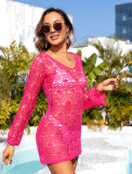 Summer Hollow Beach Bikini Sun Protection Clothing Knitting Blouse