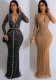 Women Solid mesh Beaded dress