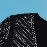 Women Sexy Beaded Bodycon V-Neck Dress