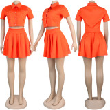 Women short-sleeved Top and Skirt two-piece set