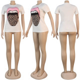 Women Summer Print Casual Short Sleeve T-Shirt