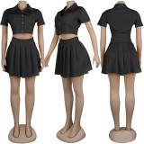 Women short-sleeved Top and Skirt two-piece set