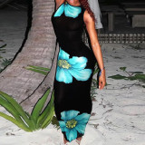 Women Casual Round Neck Sleeveless Printed Dress