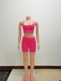 Women's Fashion Summer Sexy Crop Camisole Shorts Two Piece Set