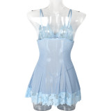 Sexy Lingerie Straps Lace Mesh Nightdress