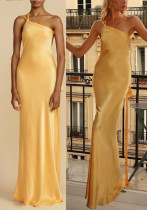 Spring Summer Slash Shoulder Slim Party Dress Casual Fashion Satin Dress Spring Summer Slash Shoulder Slim Party Dress Casual Fashion Satin Dress