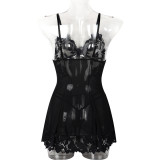 Sexy Lingerie Straps Lace Mesh Nightdress