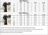 Women Off Shoulder Sexy Slit Ruffle Sleeve Formal Party Maxi Dress