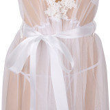 Plus Size Women Lace Mesh See-Through Night Dress Sexy Lingerie