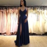 Women Sleeveless Slit Evening Gown