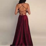 Women Sleeveless Slit Evening Gown