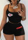 Women Printed Top and Shorts Two-piece Set