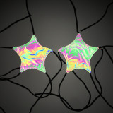 Reflective Bikini Sexy Lace-Up Two Pieces Swimsuit Nightclub Women's Clothing