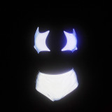 Reflective Bikini Sexy Lace-Up Two Pieces Swimsuit Nightclub Women's Clothing