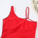 Patchwork Mesh Women's One-Piece Slash Shoulder Swimsuit