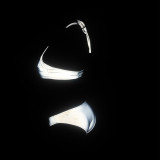 Sexy Reflective Two Pieces Bikini Beach Holidays Low Back Swimsuit