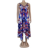 Summer Printed Beach Strap Dress