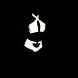 Sexy Hollow Reflective Bikini Two Pieces Halter Neck Swimsuit