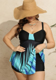 Plus Size Women Printed Cami Swimwear