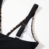 Women Mesh Printed One-piece Swimwear