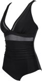 Women Mesh Printed One-piece Swimwear