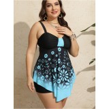 Plus Size Women Printed Cami Swimwear