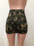 Summer Women's Casual Camo Pocket Shorts