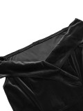 Women Velvet Sexy Off Shoulder Dress Evening Dress