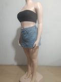 Plus Size Women Irregular Denim Pants