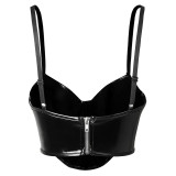 Women Sexy PU-Leather Corset Camisole