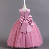 Girls Bow Princess Dress Children's Performance Dress